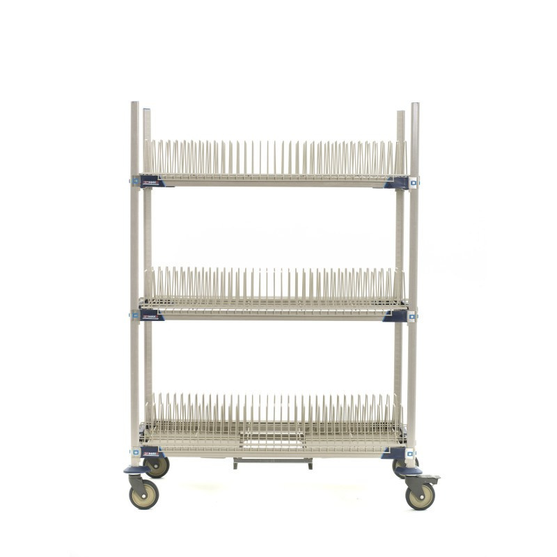 MetroMax i Mobile Drying Rack with Three Tray Racks and Drip Tray